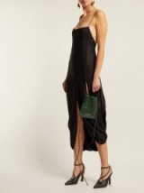 JACQUEMUS Nahil black draped hem midi dress