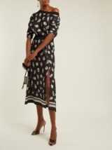 ALTUZARRA Paola vase-print black satin dress