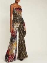 HALPERN multicolour sequinned flared trousers