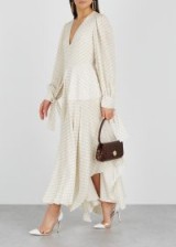 STELLA MCCARTNEY Marley cream monogrammed silk dress ~ feminine look