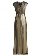 MAX MARA Bacio gold lamé dress ~ metallic event wear ~ glamour