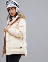 Burton Snowboards Vallah Jacket in Beige | padded winter jackets