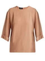 ROCHAS Onitha brown satin top