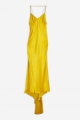 Topshop Satin Chain Maxi Dress in Gold | glamorous slip dresses