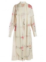 LOEWE X Charles Rennie Mackintosh ivory rose-print dress