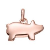 MONICA VINADER Chinese Zodiac Bessie The Pig Pendant Charm 18ct Rose Gold Vermeil on Sterling Silver | cute necklace charms | animal pendants