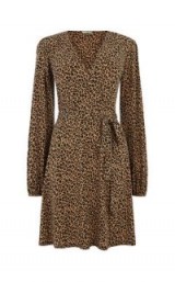 OASIS ANIMAL WRAP DRESS / wild cat prints