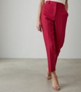 REISS LIVVI TROUSER SLIM FIT TAILORED TROUSERS MAGENTA ~ colour pop pants