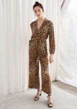 & other stories Long Sleeve Leopard Print Jumpsuit | animal prints