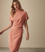 REISS MARCIA WAIST DETAIL DRESS PINK ~ chic contemporary style