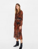 stradivarius printed midi dress Colour: 0-357 – paisley prints