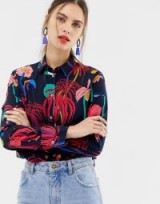 PS by Paul Smith urban jungle shirt in dark-navy – bold prints