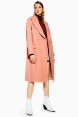 TOPSHOP Relaxed Coat in Apricot – pretty coloured coats