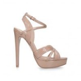 KG KURT GEIGER SAMMY Nude Stiletto Heeled Platform Sandals ~ 70s party platforms