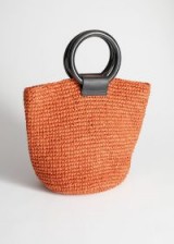 & other stories Woven Straw Tote Bag in Brown