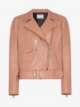 Acne Studios New Merlyn Leather Biker Jacket in Nude-Pink ~ casual luxe