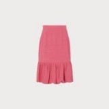 L.K. BENNETT AINSLEY PINK TWEED PENCIL SKIRT ~ pephem skirts