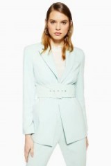 TOPSHOP Buckle Blazer in Pistachio – pastel green jackets