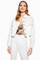 TOPSHOP Denim Hacked Off Jacket ~ raw hem jackets