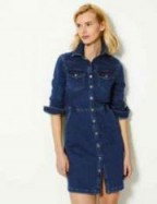 M&S COLLECTION Denim Mini Shirt Dress / stylish front button dresses / casual style / one of Holly’s must-have pieces