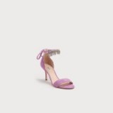 L.K. BENNETT ELEKTRA LILAC SUEDE CRYSTAL SANDALS ~ event glamour