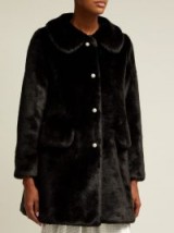 SHRIMPS Black faux-fur coat