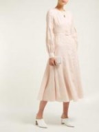 GABRIELA HEARST Gertrude aloe vera-infused light-pink linen midi dress