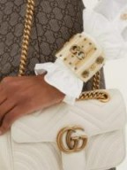 GUCCI GG star and shell-embellished cuff ~ statement cuffs