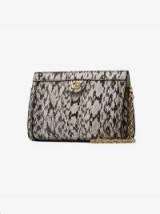 Gucci Cream Ophidia Snake Skin Print Leather Shoulder Bag ~ chic chain strap bags