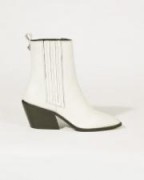 JIGSAW HEATH LEATHER COWBOY BOOT IN WHITE / western boots