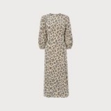 L.K. BENNETT KAIA LEOPARD PRINT SILK MIDI DRESS ~ luxe animal prints