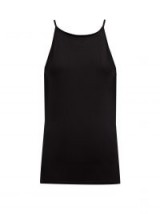 THE ROW Liana cotton-blend tank top in black ~ wardrobe essentials