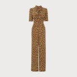 L.K. BENNETT MARMONT LEOPARD PRINT SILK JUMPSUIT ~ glamorous animal print jumpsuits