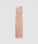 REISS OSTIA MAXI ONE SHOULDER MAXI DRESS PINK ~ feminine evening event wear