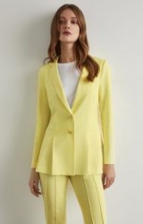 BCBGMAXAZRIA Pleated Peplum Jacket in Limelight ~ yellow jackets ~ spring/summer colours ~ BCBG Max Azria