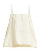 SIMONE ROCHA Puffed poplin blouse in yellow ~ voluminous strappy summer camisole