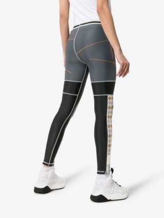 RBN X Bjorn Borg Contrast Stitch Knitted Panel Zipped Cuff Leggings – colour block sports pants