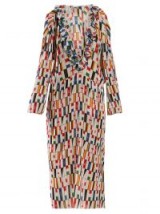 BALENCIAGA Ruffled flag-print faille dress ~ designer prints