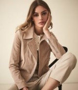 REISS SABINE SUEDE JACKET NEUTRAL ~ casual luxe