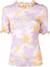 SEE BY CHLOÉ Cloudy Flowers ruffled T-shirt / ruffle edged tee