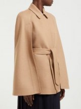 BURBERRY St Lanfaire camel hair-blend cape in beige ~ light-brown capes