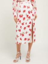 ALTUZARRA Stefano floral devoré-chiffon midi skirt ~ side slit skirts