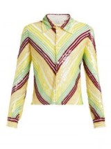 ASHISH Striped sequinned shirt ~ retro chevron stripes