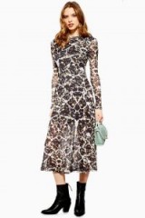 TOPSHOP Tortoiseshell Mesh Dress / animal print dresses