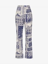 Acne Studios Theatre Print Trousers in blue