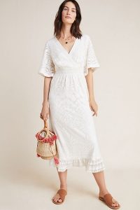 Farm Rio Devore Midi Dress in ivory ~ effortless style for summer