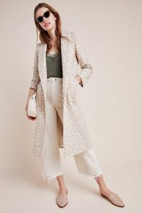 Helene Berman Jacquard Leopard Coat in neutral motif ~ animal print coats