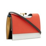 The Volon CHATEAU E.G. HANDBAG Orange / White ~ chic colour-block bags