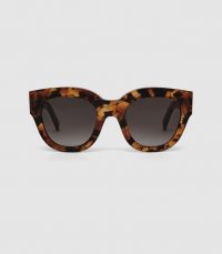 REISS – CLEO MONOKEL EYEWEAR ACETATE SUNGLASSES HAVANA ~ large sunnies