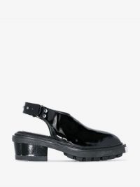 Eytys Carmen Patent Slingback Pumps / shiny black chunky slingbacks